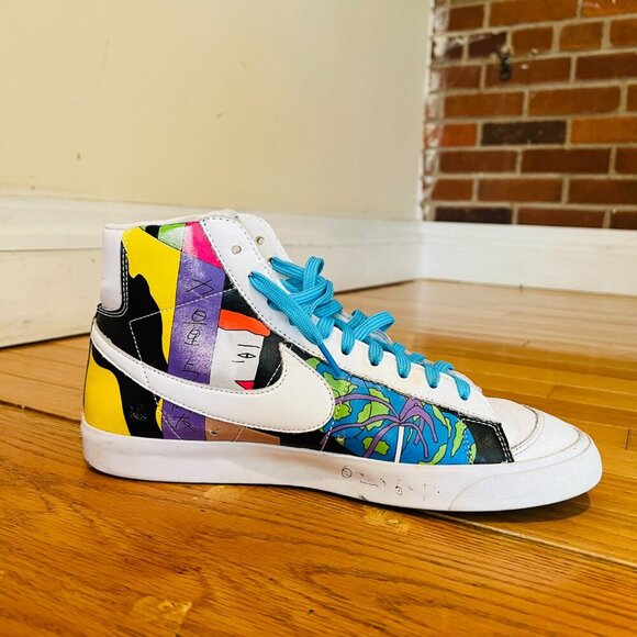 Size 9.5 - Nike Blazer Mid 77 Flyleather x Ruohan Wang - Picture 15 of 16